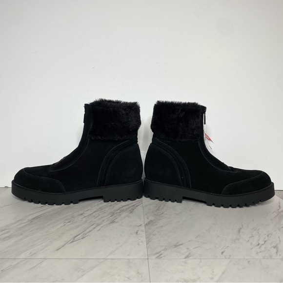New! Blondo Hayven Black Suede Faux Fur Cuff Boot 8M - Picture 7 of 14